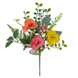 14" Lavender White Peach and Yellow Mixed Poppy Berry Pick 64790