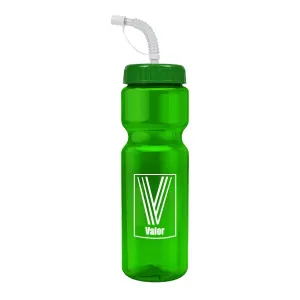 28 Oz. Champion Trans. Clr Bottle - Straw Lid (Q353722)