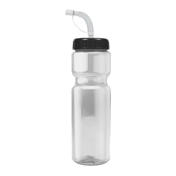 28 Oz. Champion Trans. Clr Bottle - Straw Lid (Q353722)