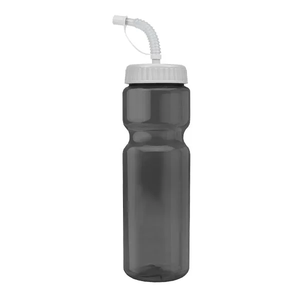 28 Oz. Champion Trans. Clr Bottle - Straw Lid (Q353722)