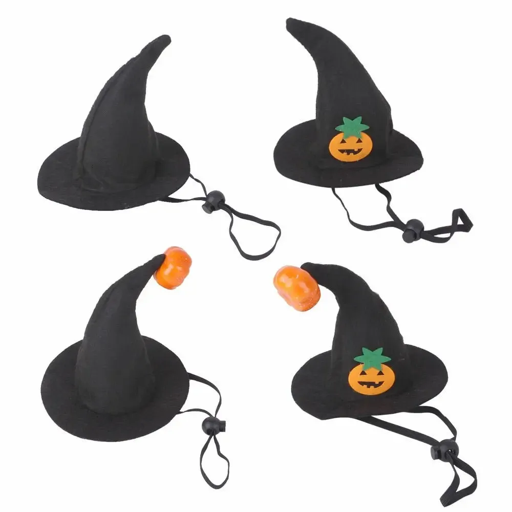 Anniepaw Dog Cat Halloween Witch Hat Pumpkin Smile Costume Photo Prop Party Headwear