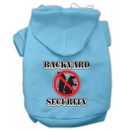 Backyard Security Screen Print Pet Hoodies Baby Blue Size XXXL(20)