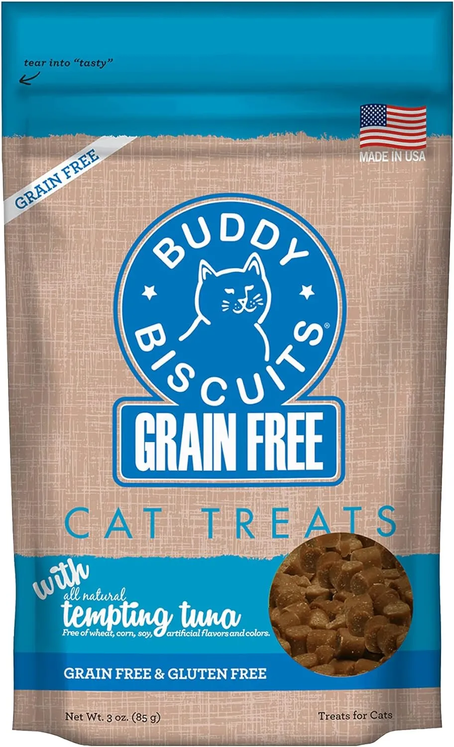 Buddy Biscuits Soft & Chewy Grain Free Tempting Tuna Cat Treats (3 oz)