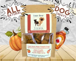 Cousin Razia's Maple Pumpkin Snaps -  All Natural Home Baked Dog Treats