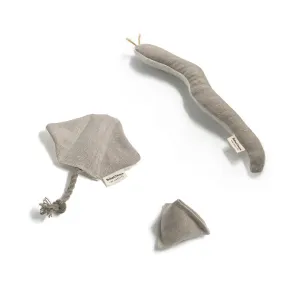 Crinkly Cat Toy Bundle in Natural Cotton and Hemp with Organic Catnip
