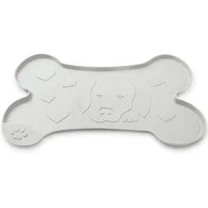 Dog & Love Heart Bowl Mat (Grey)