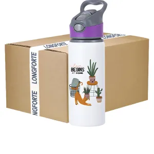 FULL CARTON - 50 x EXPLORER Water Bottles - 650ml - PURPLE
