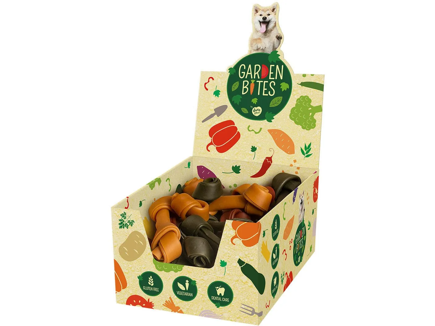Garden Bites Vegan Bones Large Pouch 14,5Cm - 3Pcs Mixed Colors