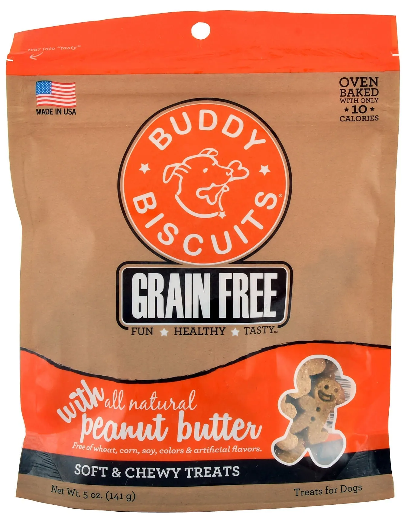 Grain Free Buddy Biscuits, Soft and Chewy Treats, 5 oz