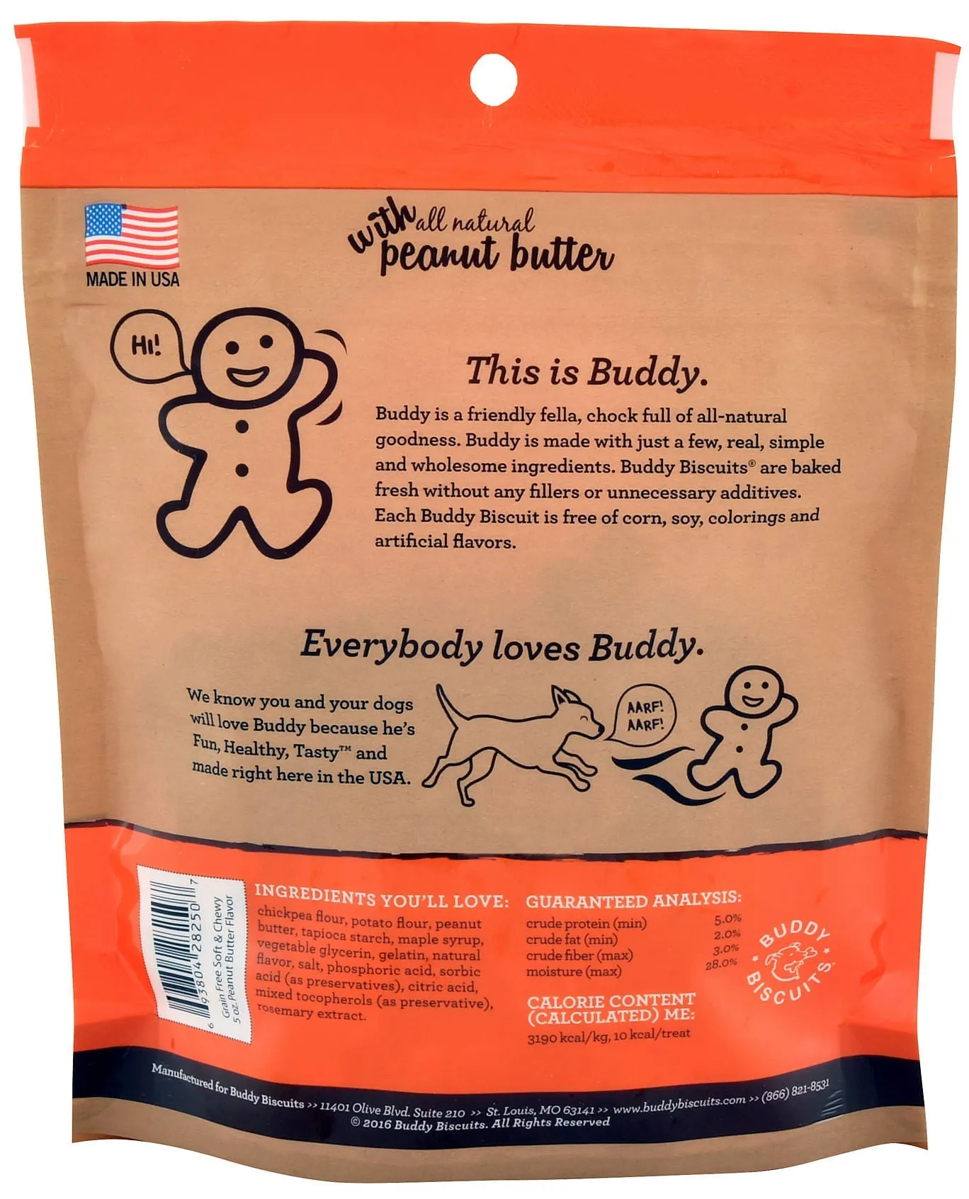 Grain Free Buddy Biscuits, Soft and Chewy Treats, 5 oz