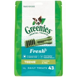 Greenies Freshmint Teenie Dental Chews Dog Treats 340g