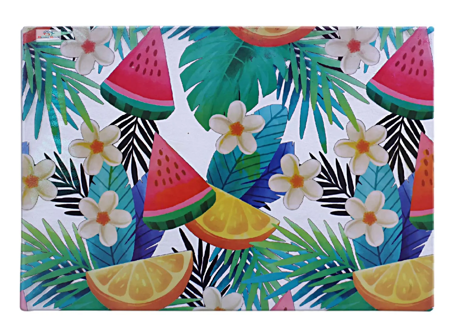 Heart Home Fruits Print PVC Waterproof & Washable Refrigerator|Fridge Placemats for Home & Kitchen Set of 6 (Transparent)