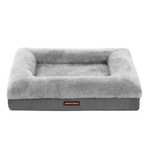 Medium Grey Winston Orthopedic Foam Walled Bed - 70cm x 50cm x 17cm