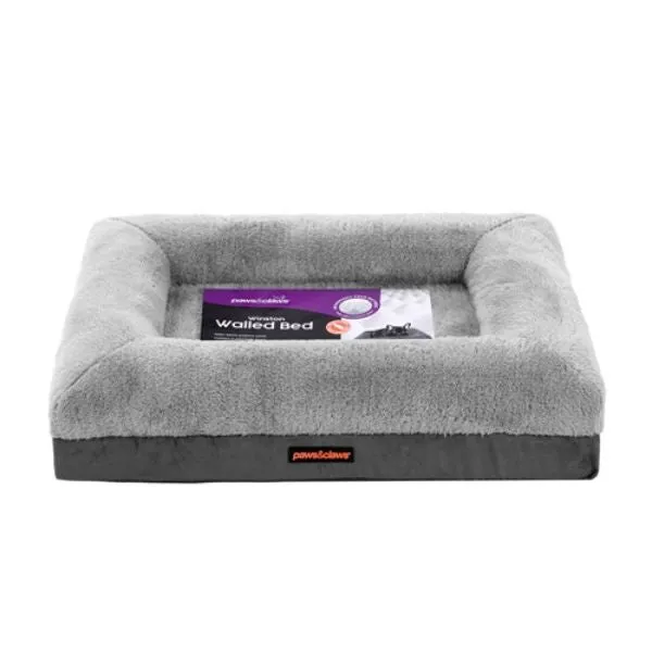 Medium Grey Winston Orthopedic Foam Walled Bed - 70cm x 50cm x 17cm
