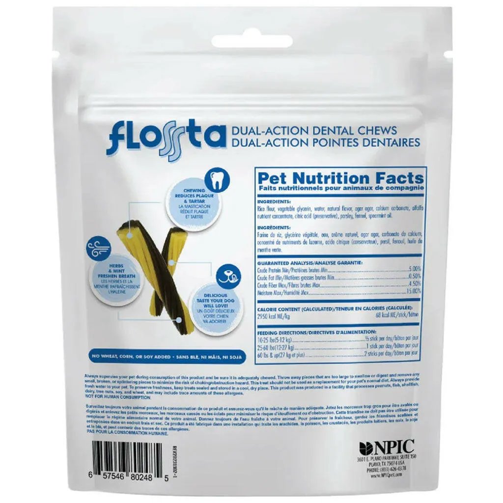 N-Bone FLOSSta Dual Action Mint Flavor Dental Dog Chews