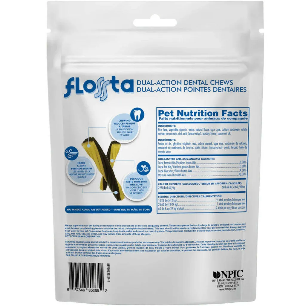 N-Bone FLOSSta Dual Action Mint Flavor Dental Dog Chews