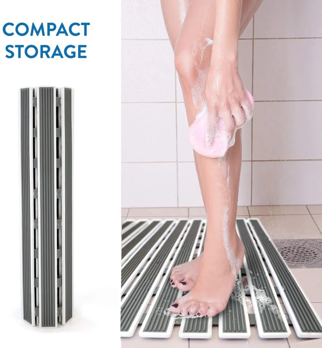 Non Slip, Anti Mould Fast Drying Bathroom Floor Mat, 62x40cm