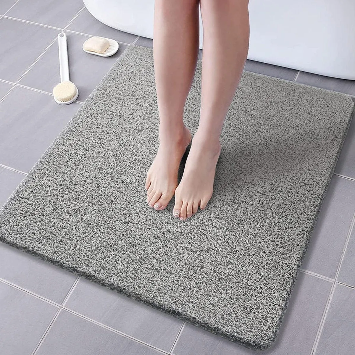 Non Slip Textured Loofah Shower/Bath Mats, Quick Drying, 60*60cm