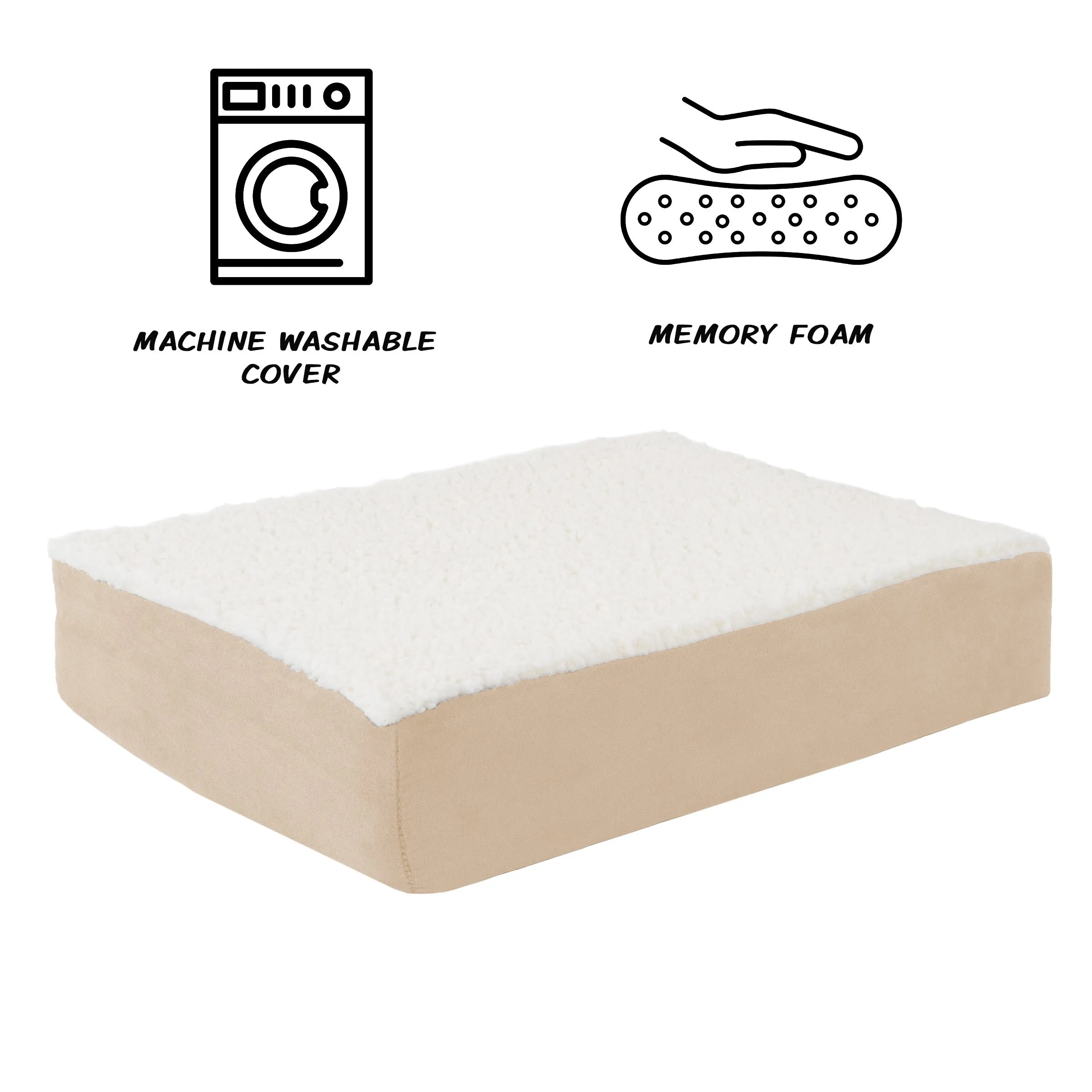 Orthopedic Sherpa Top Pet Bed
