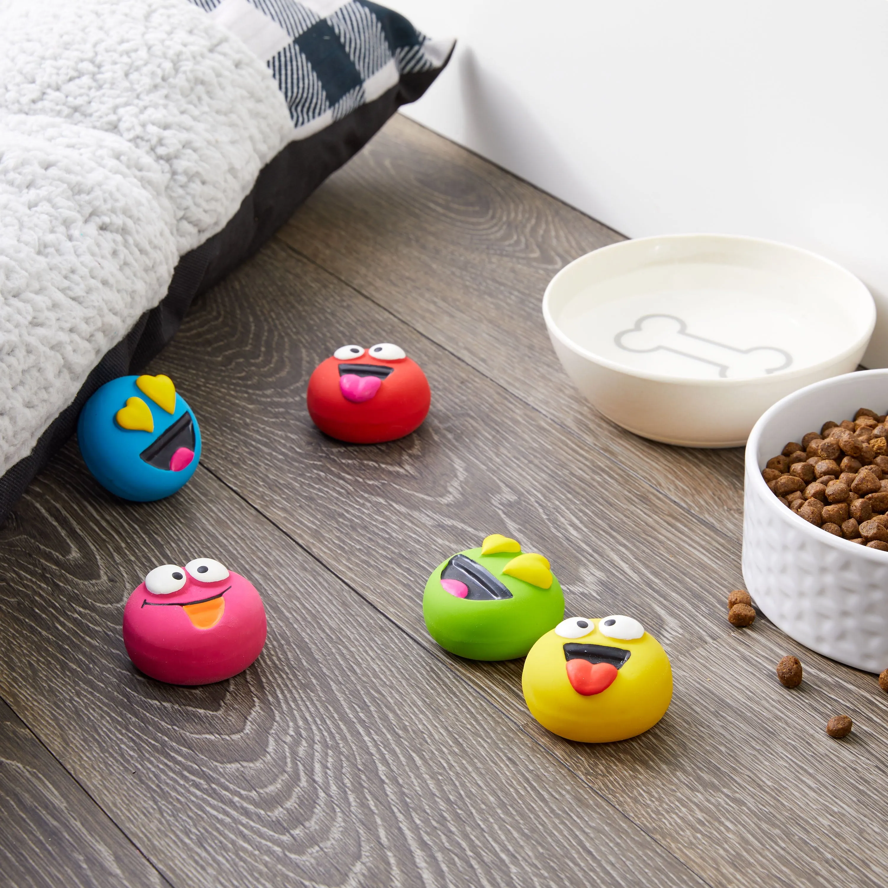 Playful Buddy Dog Toys, Emoticon, Extra Small, 5 Count Free Shipping