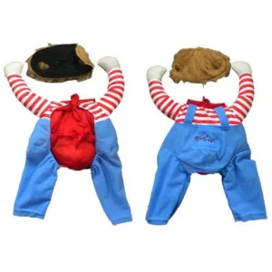 Red & Blue Chucky Pet Costume - 30-40cm
