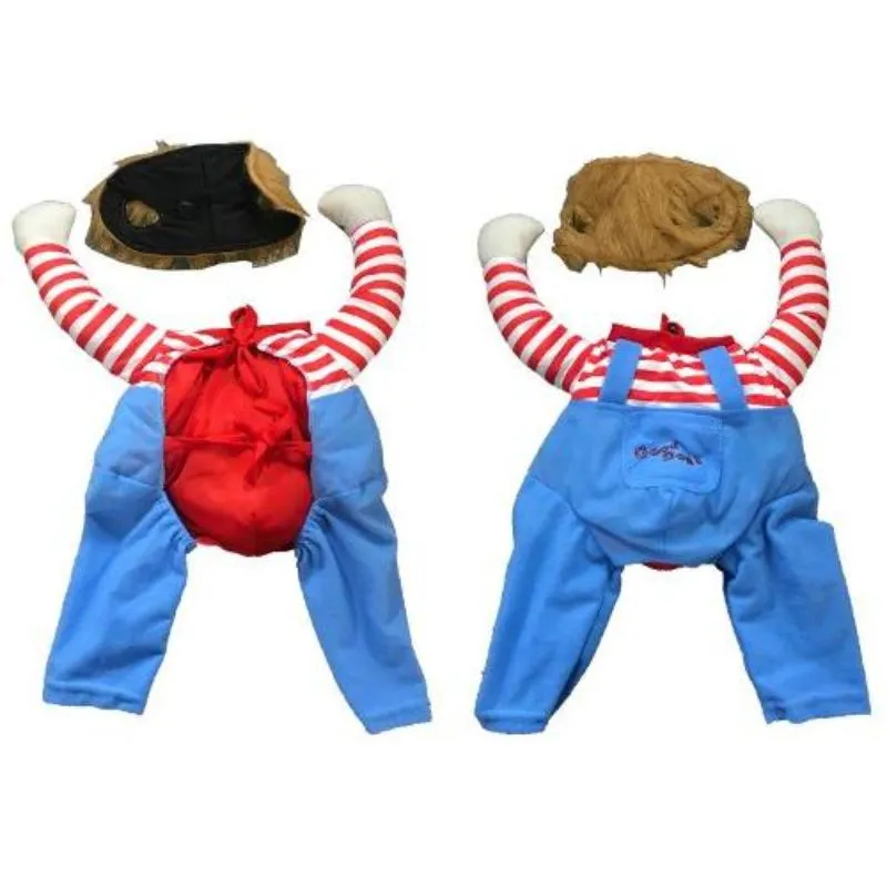 Red & Blue Chucky Pet Costume - 30-40cm