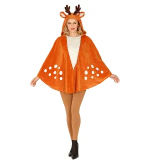Reindeer Costume Poncho Adult