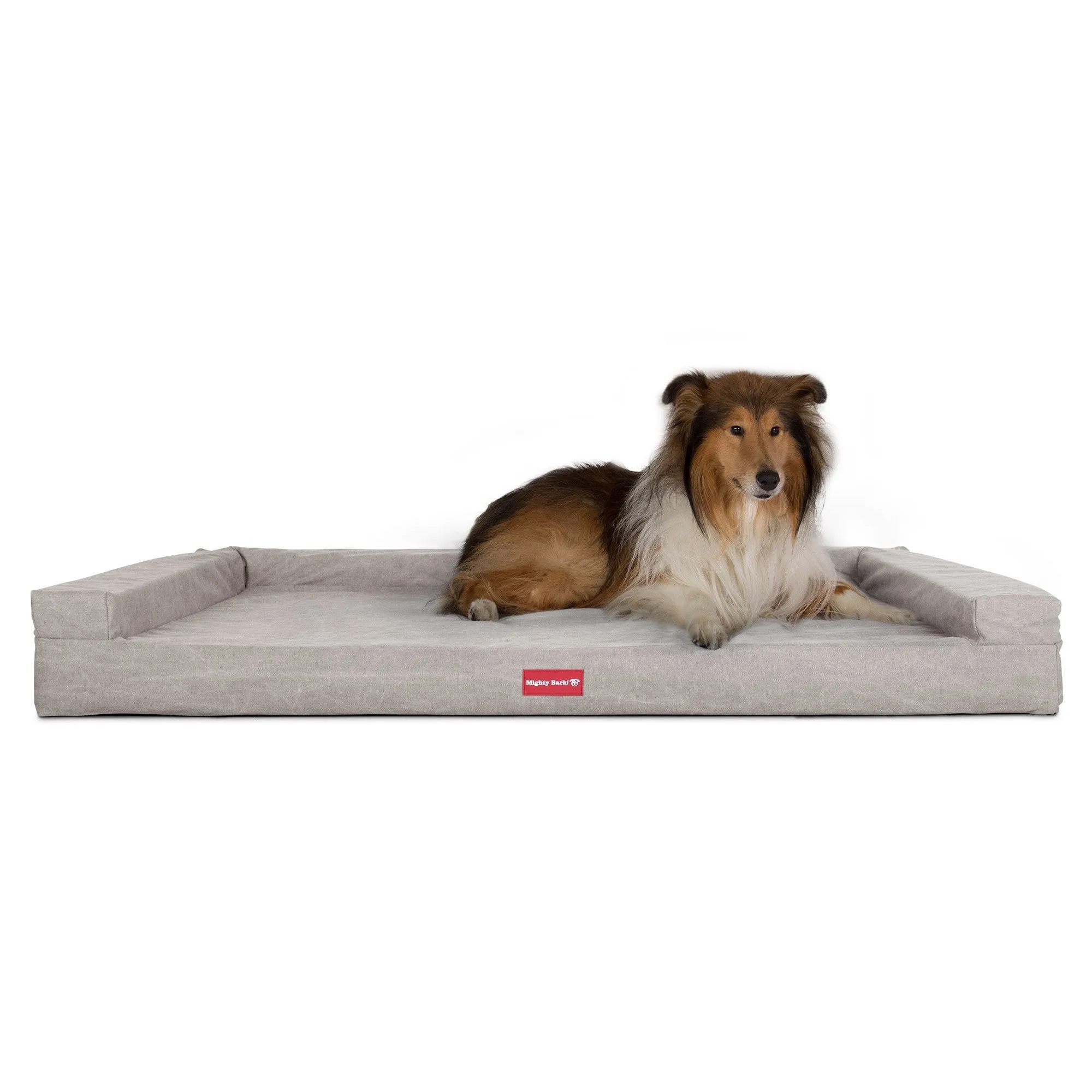 The Bench - Orthopedic Memory Foam Dog Bed - Stonewashed Denim Pewter