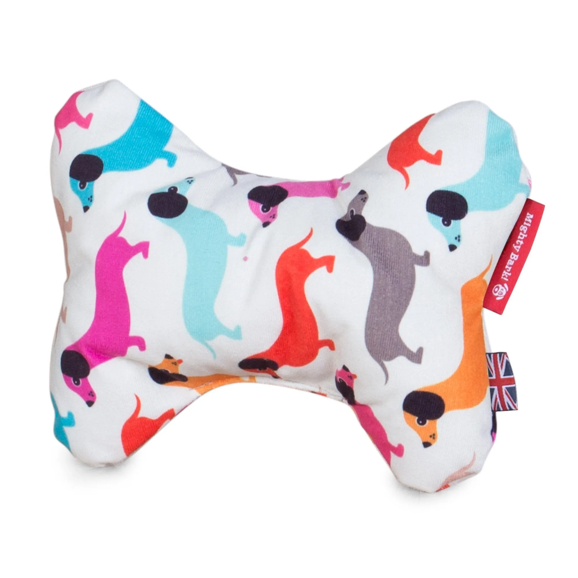 The Bone - Bone Shaped Pillow For On Dog Beds - Geo Print Daschund