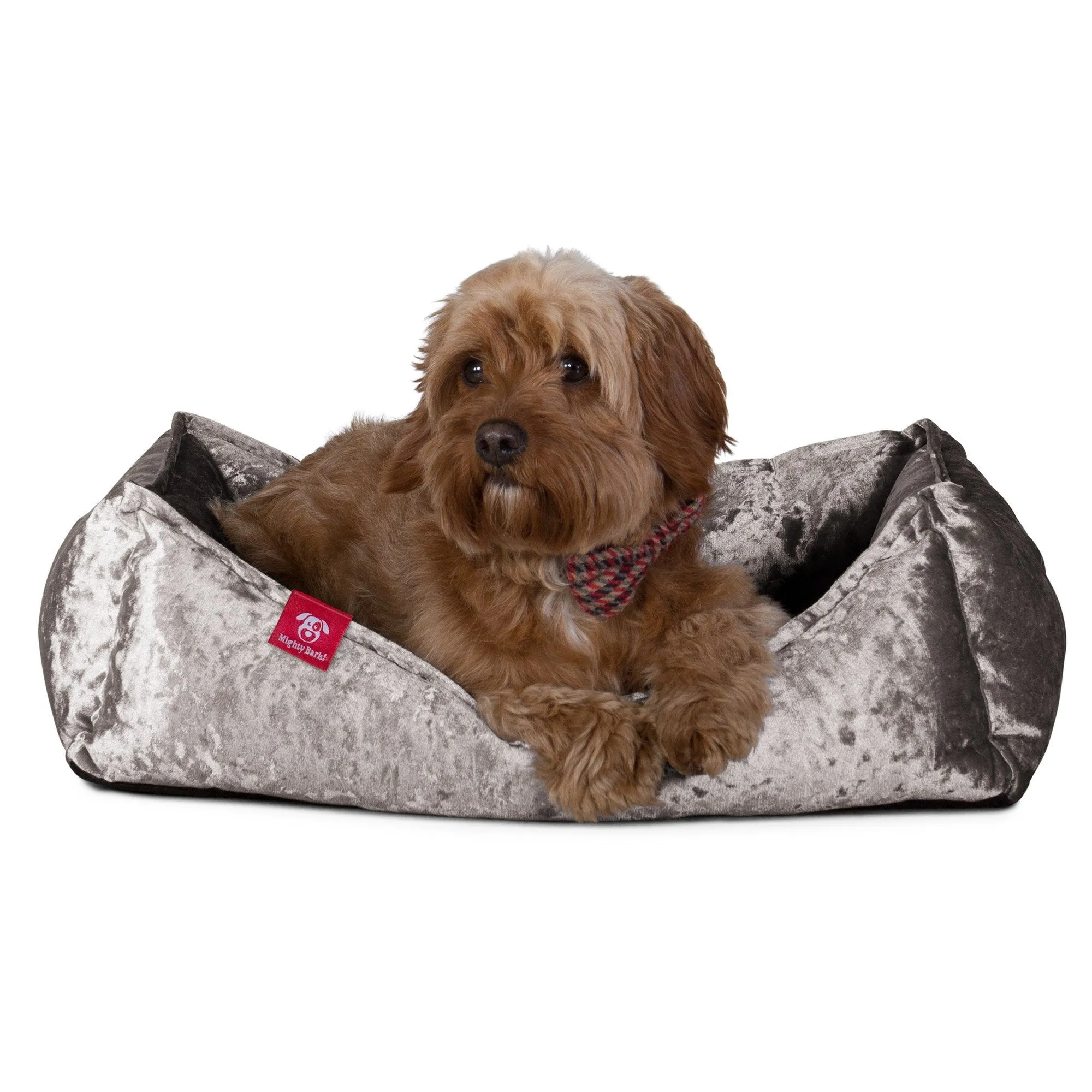 The Nest - Orthopedic Memory Foam Dog Bed - Glitz Silver