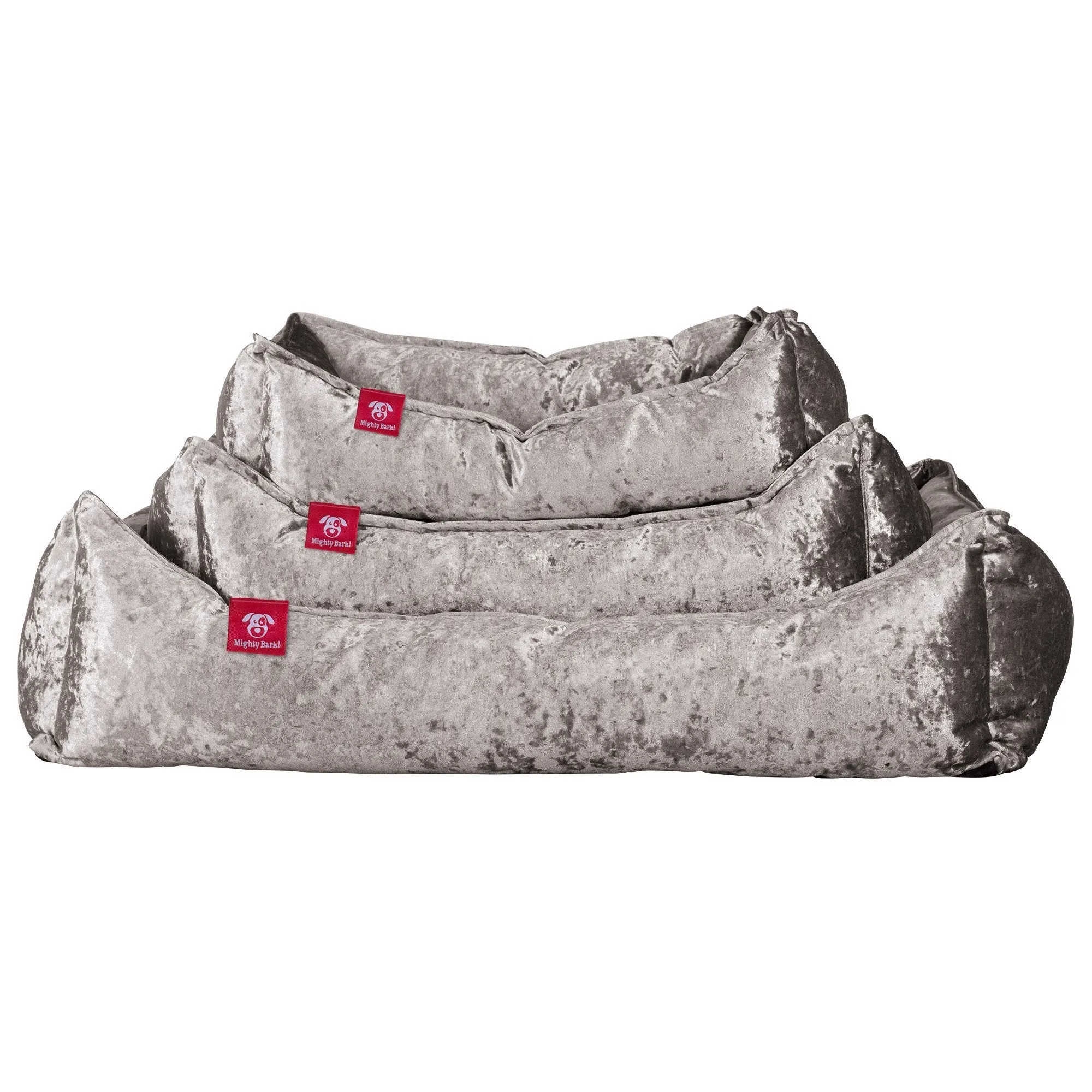 The Nest - Orthopedic Memory Foam Dog Bed - Glitz Silver