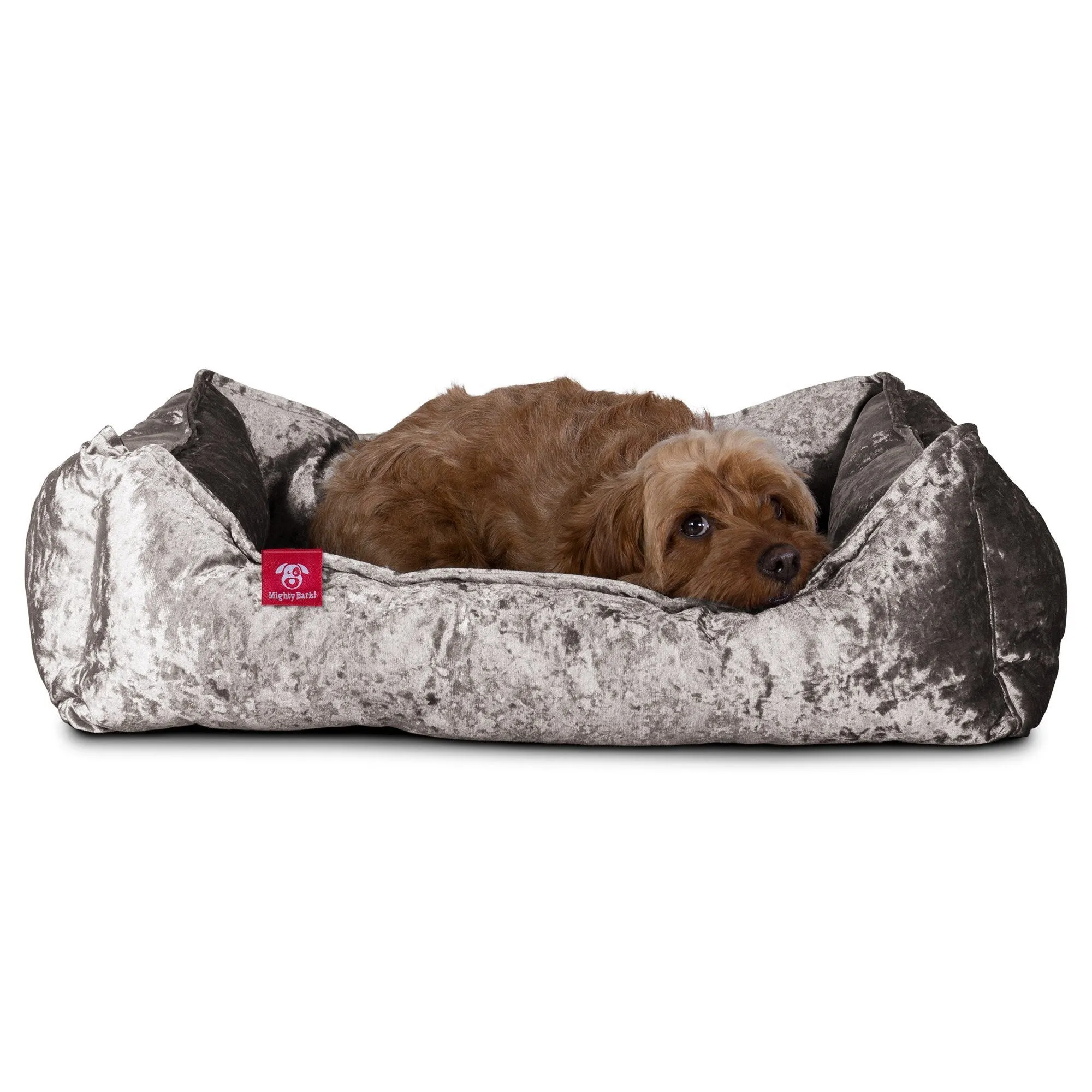 The Nest - Orthopedic Memory Foam Dog Bed - Glitz Silver
