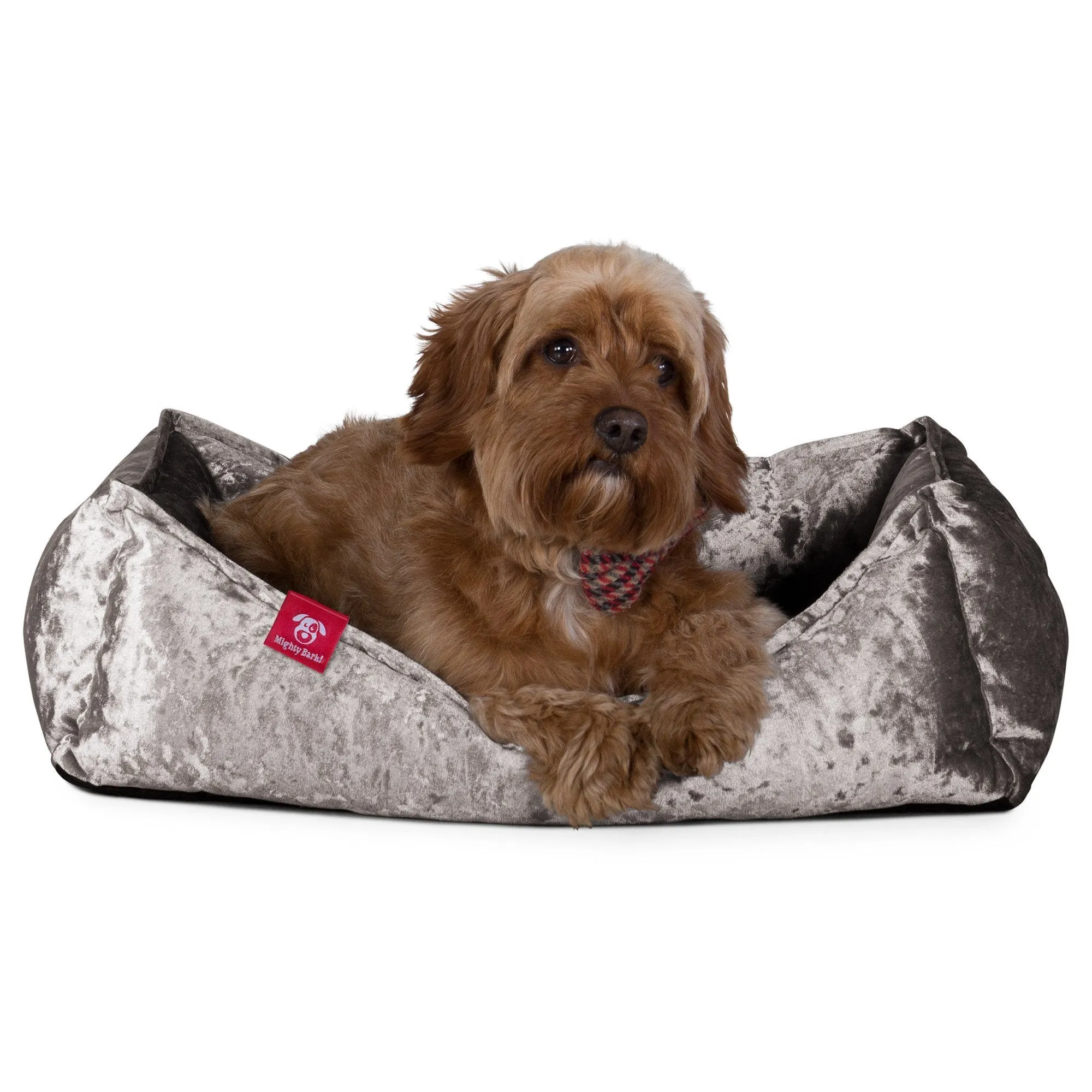 The Nest - Orthopedic Memory Foam Dog Bed - Glitz Silver