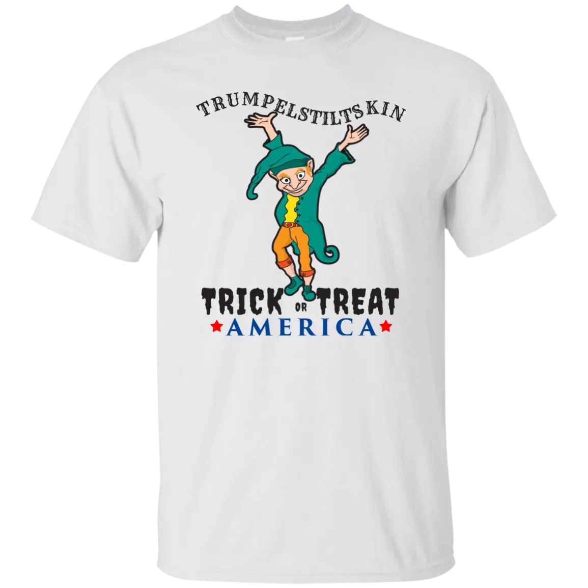 Trumpelstiltskin Trick Or Treat America T-Shirt Halloween Shirts (Men)