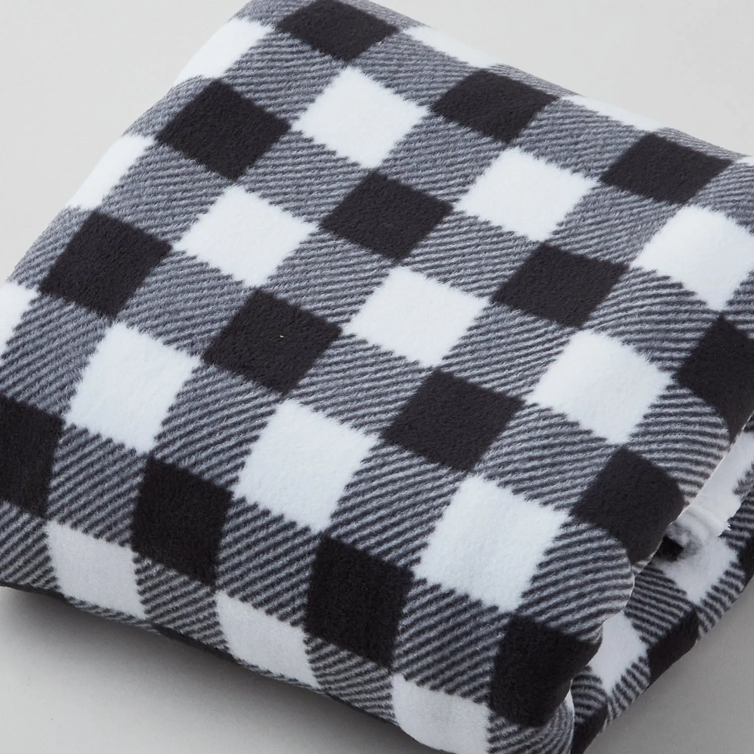 Winterfleece Prints - Buffalo Plaid Black and White 2 Yard Cut