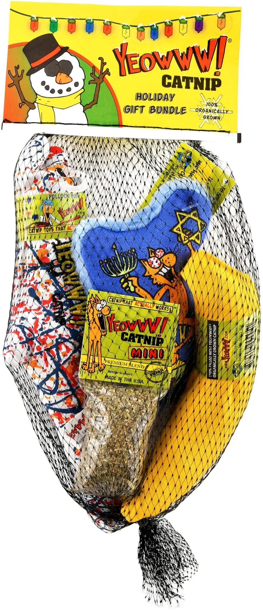 Yeowww! Dreidel Krinkle Catnip Gift Bundle