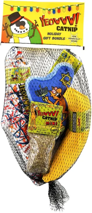 Yeowww! Dreidel Krinkle Catnip Gift Bundle